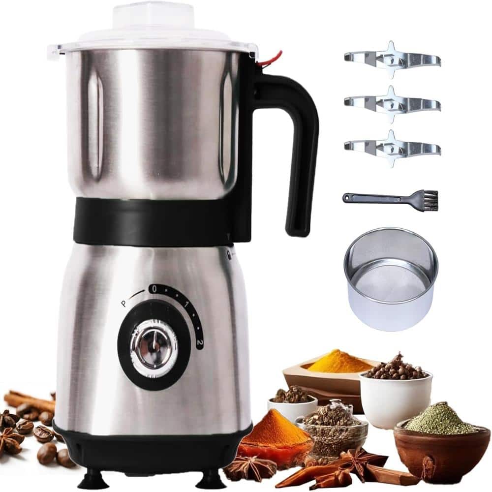 Electric Grinder for Kitchen,3 Stainless Steel Blades, Grinder for Coffee, Grinding Spices, Bean, Grains, Nuts (Black) price history on PriceWatchPro