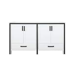 Ziva 60 in W x 22 in D White Double Bath Vanity without Top
