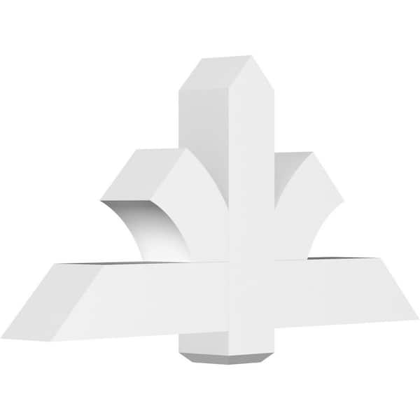 Ekena Millwork Redmond 48 in. W x 24 in. H x 6 in. D Signature Polyurethane Bracket