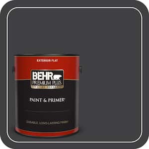 1 gal. #ECC-10-2 Jet Black Flat Exterior Paint & Primer