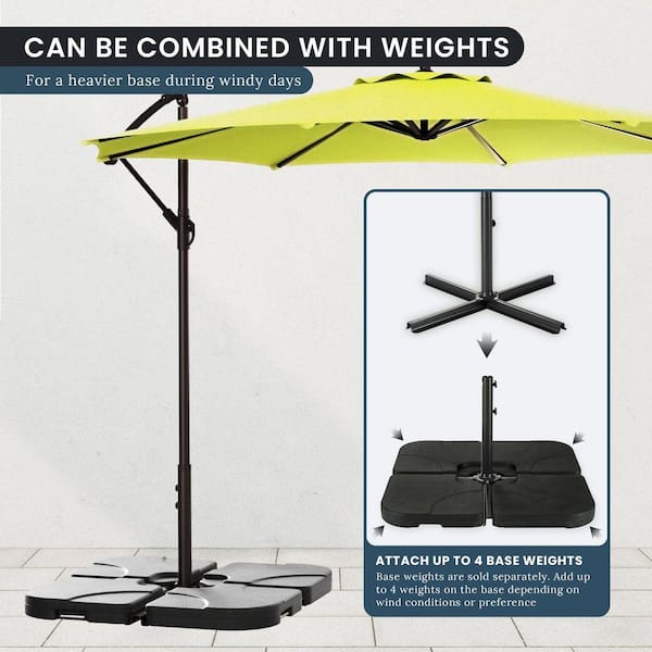 cross base stand for patio umbrella Westin Outdoor Heavy Duty Patio Umbrella Cross Brace Stand, Black