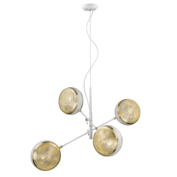 60-Watt 4-Light Metal Pendant Light with Metal, No Bulbs Included