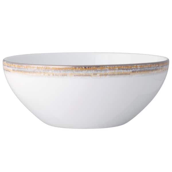 Raylan 9 in., 68 fl. oz. White Porcelain Vegetable Bowl