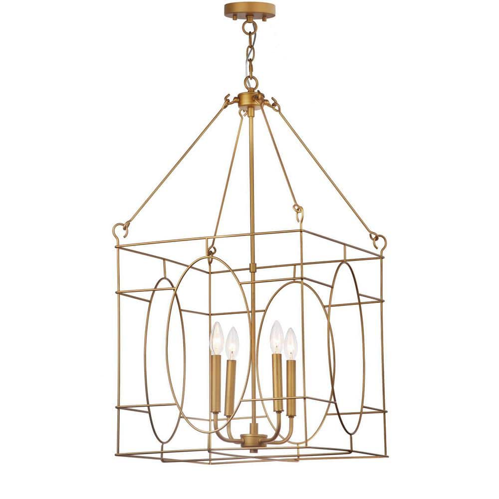 Margot Contemporary Gold Glass 18" Adjustable Pendant Light
