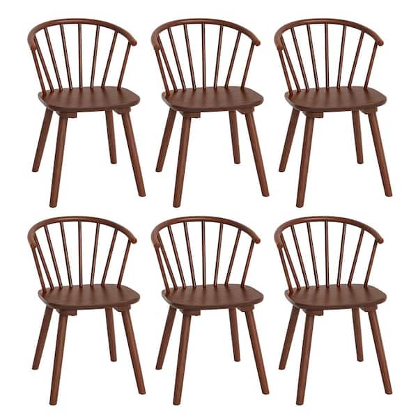 LUE BONA Winson Walnut Solid Wood Talia Dining Chair Windsor Back