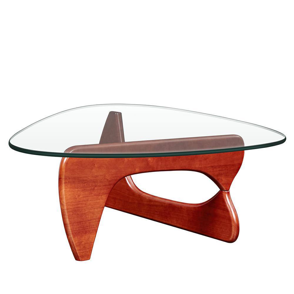 Modern Length 50- inch Cherry 15.7-inch Triangle Shape Glass Living Room Co