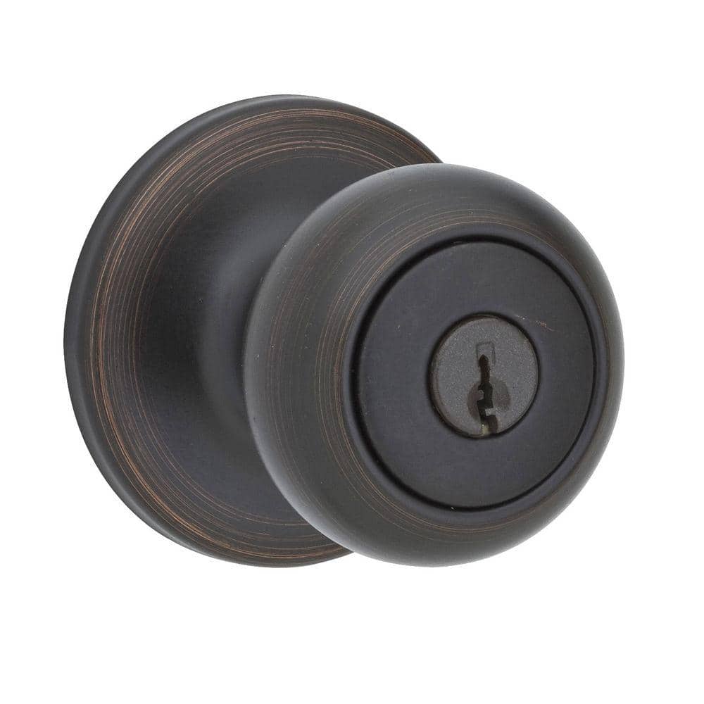 Kwikset Cove Venetian Bronze Keyed Entry Door Knob 400CV 11P CP
