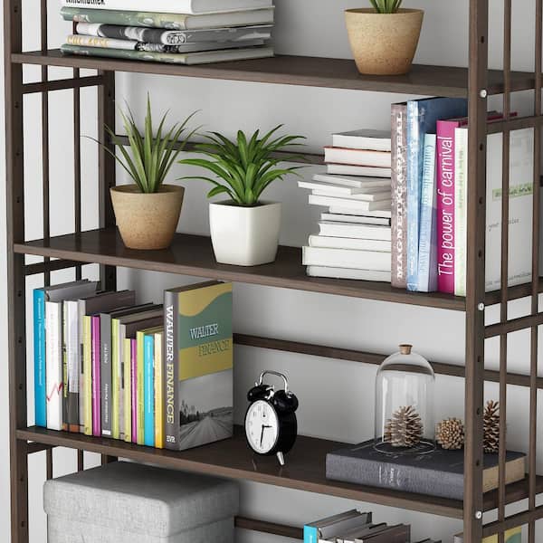 Hampton Bay Open Bookcase Adjustable Shelves Displaying Books Office *NEW* 