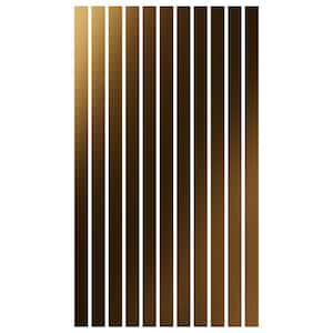 Adjustable Slat Wall 1/8 in. T x 4 ft. W x 8 ft. L Gold Mirror Acrylic Decorative Wall Paneling (11-Pack)