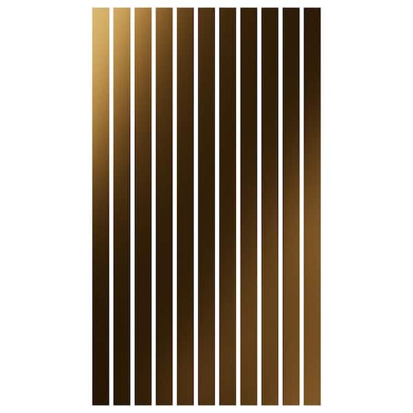 Ekena Millwork Adjustable Slat Wall 1/8 in. T x 4 ft. W x 8 ft. L Gold Mirror Acrylic Decorative Wall Paneling (11-Pack)