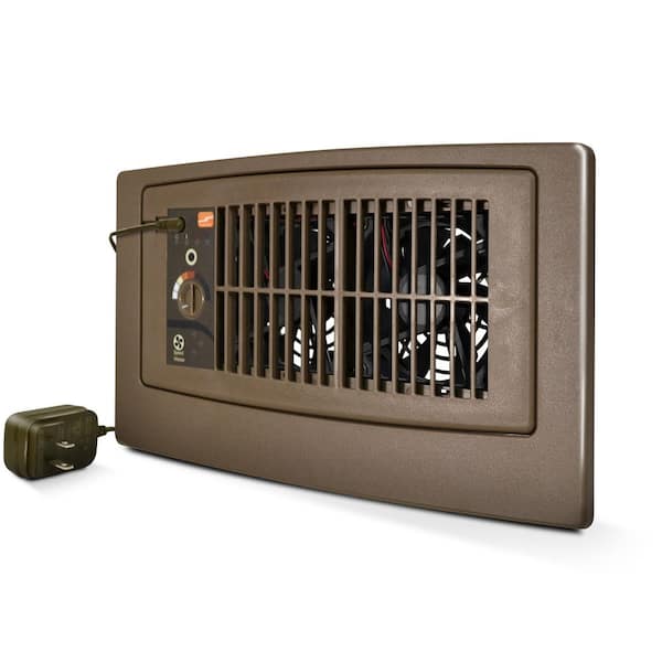 Flush Fit Smart Register Booster Fan in Brown with Adaptor Plate Included