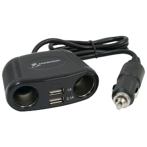 12-Volt 2-Way Adapter with 2 USB Ports