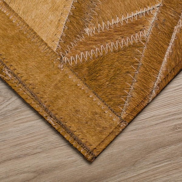 Laredo Brown 3 ft. x 5 ft. Indoor/Outdoor Washable Rug