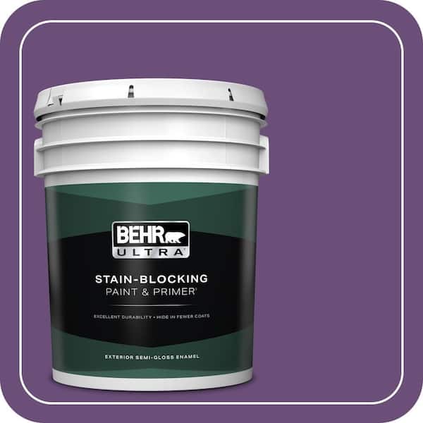 BEHR ULTRA 5 gal. #660B-7 Exotic Purple Semi-Gloss Enamel Exterior Paint & Primer