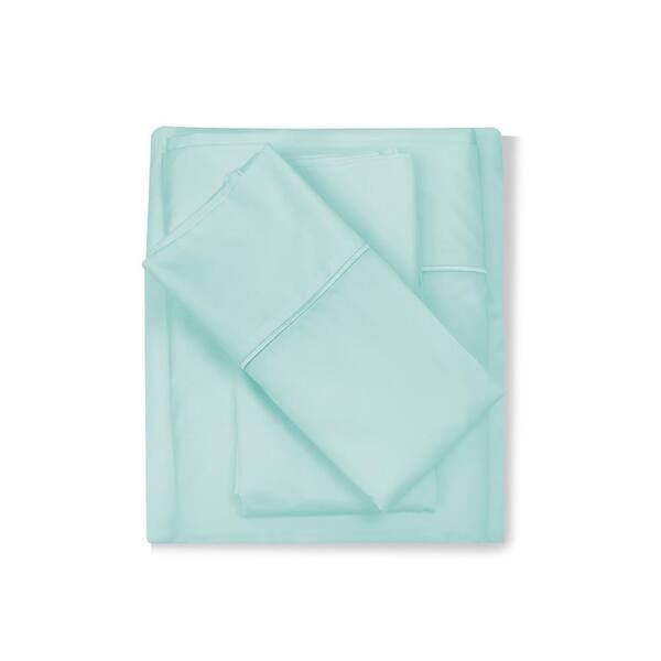 SensorPEDIC Ice Cool 4-Piece Surf Spray Blue 400 Thread Count Cotton/Nylon Queen Sheet Set