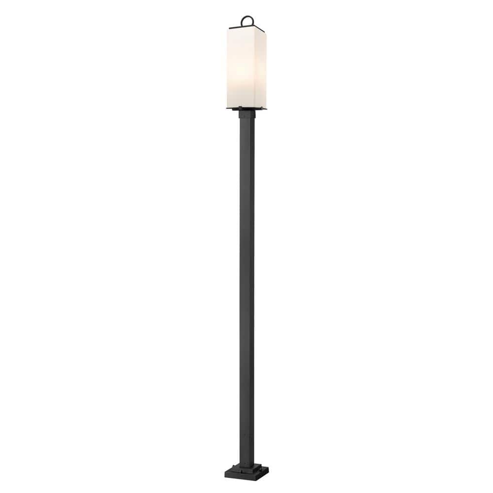 Sana 3-Light Black Aluminum Hardwired Outdoor Weather Resistant Post Light 