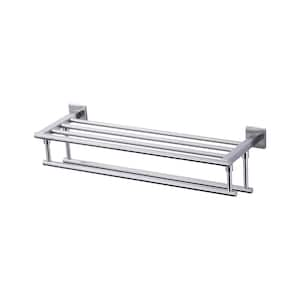 16 in. Wall Mounted Double Towel Bar in Brushed Nickel