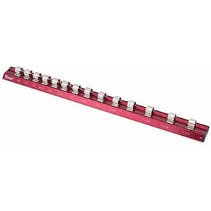 1/2 in. Drive SAE Magnetic Alum Socket Rail