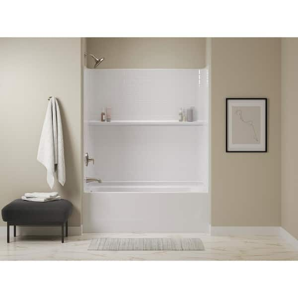 STERLING STORE+ 5 ft. Right-Hand Drain Rectangular Alcove Bathtub with Wall  Set and 12-Piece Accessory Set in White 71171720-0-12 - The Home Depot