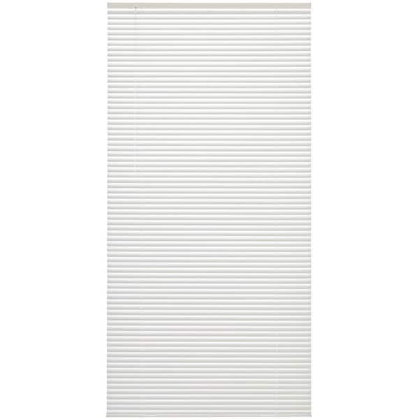 Unbranded Alabaster Cordless Light Filtering 1 in. Slats Vinyl Mini Blind - 35 in. W x 72 in. L