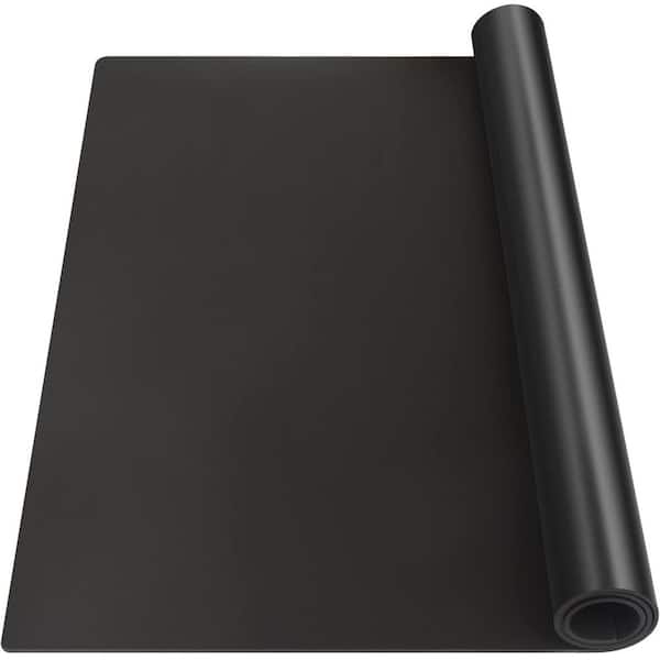 36 in. x 24 in. Silicone Mat Heat Resistant Mats for Countertop, Multipurpose Large Silicone Mats, Black