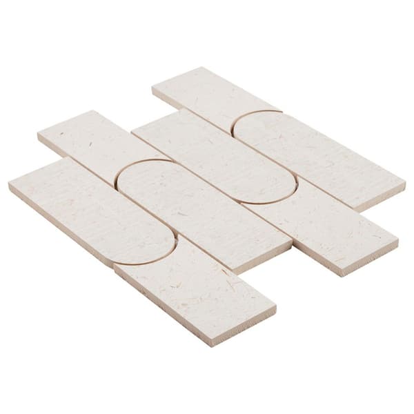 Ivy Hill Tile Illume Tokyo Cream 11.02 in. x 14.09 in. Limestone
