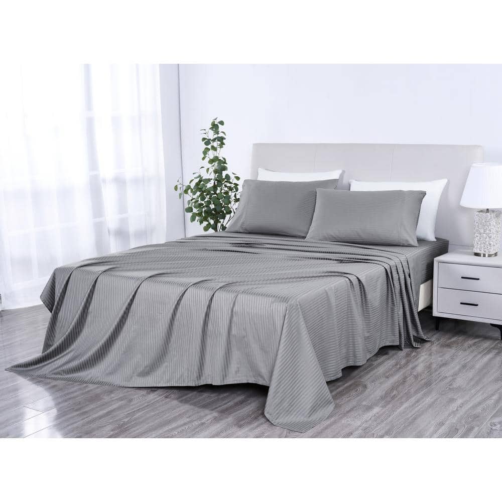 Silver 500 Thread Count Cotton Full Sheet Set