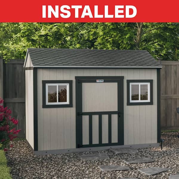 Professional Install Tahoe Series 10 ft. W x 12 ft. D Wood Shed Huntington Storage 8 ft. H Sidewall (120 sq. ft.)