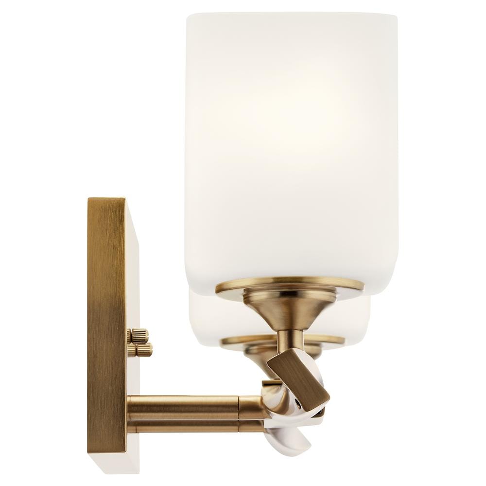 Champagne Bronze 2-Light Vanity with Satin Etched Opal Glass