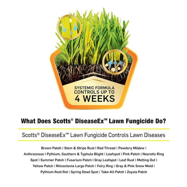 DiseaseEx 10 lbs. Treats Up to 5,000 sq. ft. Lawn Fungicide Controls and Prevents Disease Up to 4 Weeks