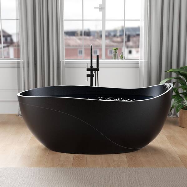 ANZZI Kelut Series 68 x 32 Soaking Flat Bottom Freestanding ANZZI Kelut Series 68 x 32 Soaking Flat Bottom Freestanding