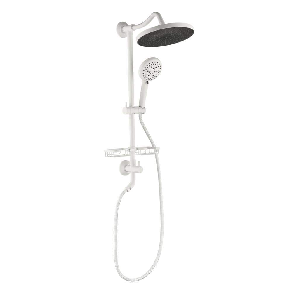 4-Spray Patterns with 1.8 GPM 10 in.Wall Mount Rain Fixed Shower Head with 