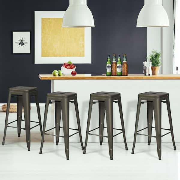 Removable Backrest 4 Piece, What Size Bar Stools For 46 Inch Counter