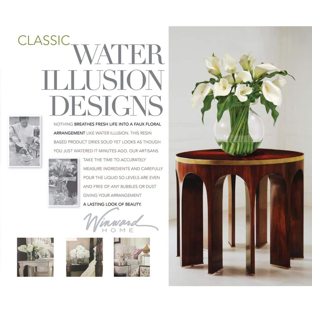 Elegant White Lily Bouquet in Clear Glass Vase