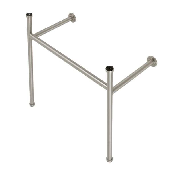 Kingston Brass Hartford Stainless Steel Console Sink Leg in Brushed Nickel