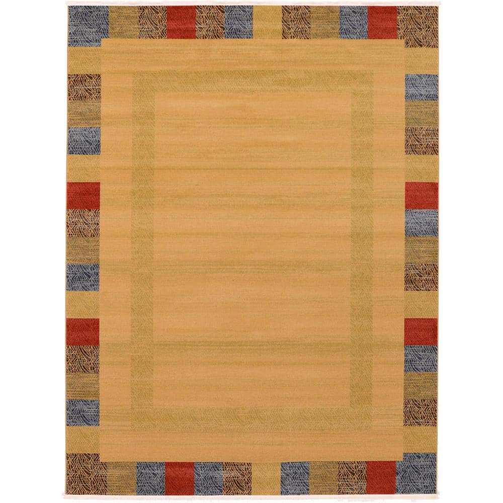 Fars Collection Area Rug Unique Loom Fars Valencia Beige 9' 0 x 12' 0 Area Rug 3116288 - The ...
