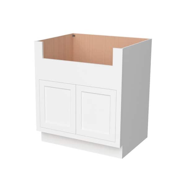 39 in. W x 25 in. D x 34.5 in. H Plywood Farm Sink Base Cabinet in Beige