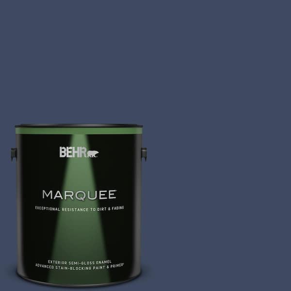 BEHR MARQUEE 1 gal. #610D-7 Night Watch Semi-Gloss Enamel Exterior Paint & Primer