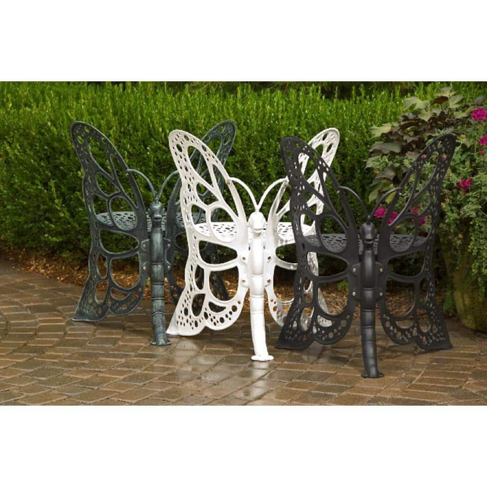 Black Cast Aluminum Armless Patio Chair