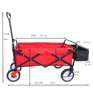 6 cu. ft. Fabric Garden Cart in Red