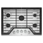 30 in. Gas Cooktop in Stainless Steel with 5 Burners and EZ-2-LIFT Hinged Cast-Iron Grates