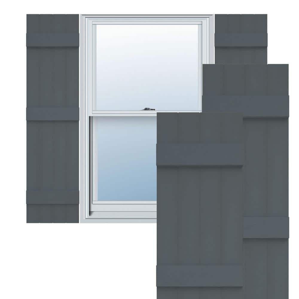 Lifetime 14 in. W x 67 in. H Vinyl Board and Batten Shutters Pair in Storm Cloud price history on PriceWatchPro