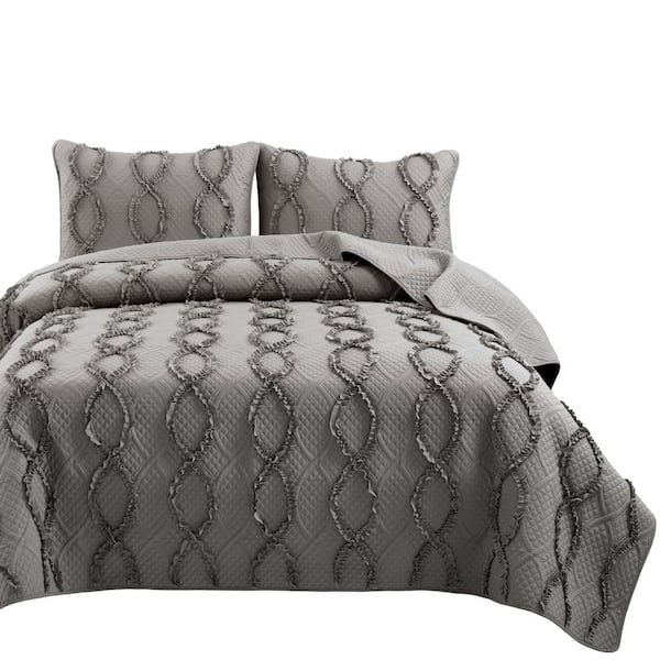 Avon 3 Piece Comforter Set, Lush Decor