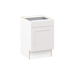 Roseland 21 in W x 24 in D x 32.5 in. H Assembled Shaker Accessible ADA Base Kitchen Cabinet in Warm White with Drawer