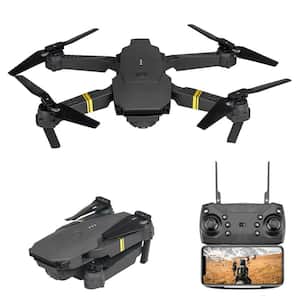 Drone 1080P HD Camera WiFi Collapsible RC Quadcopter Helicopter Toy with 1 Battery Included in Black