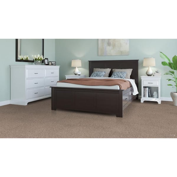 Brook Falls - Nook - Beige Residential 18 x 18 in. Peel and Stick Carpet Tile Square (22.5 sq. ft.)