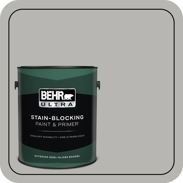 BEHR ULTRA 1 gal. Home Decorators Collection #HDC-MD-26 Sonic Silver Semi-Gloss Enamel Exterior Paint & Primer