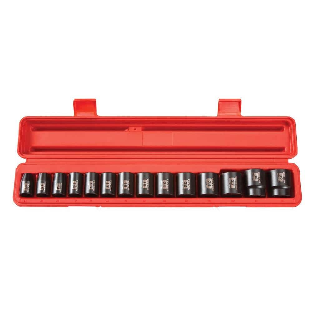 TEKTON 1/2 in Drive Shallow Impact Wrench Socket Set Metric 6-pt 11mm-32mm 14pcs for sale online 