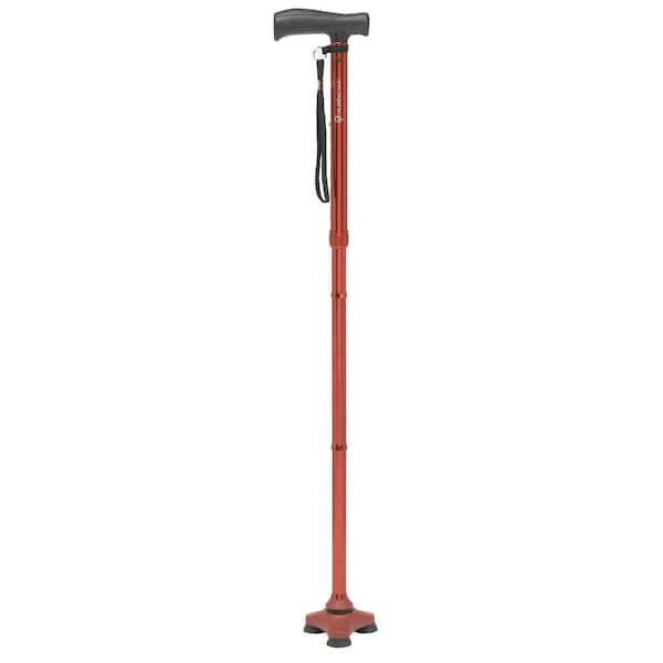 HurryCane Freedom Edition Folding Cane with T-Handle in Red
