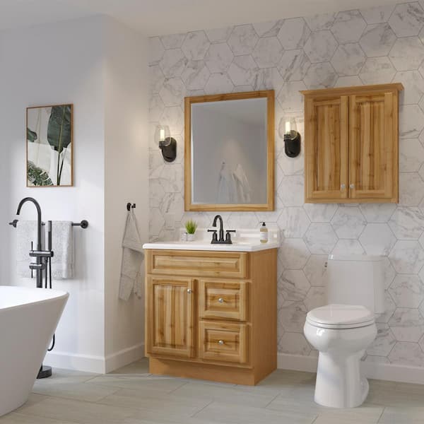 Natural Hickory Bathroom Cabinets Rispa 3538